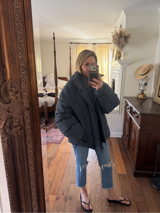 Zara Jackets & Blazers - Zara oversized charcoal puffer jacket